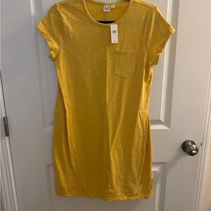 NWT GAP Yellow Casual T-Shirt Dress